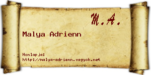 Malya Adrienn névjegykártya